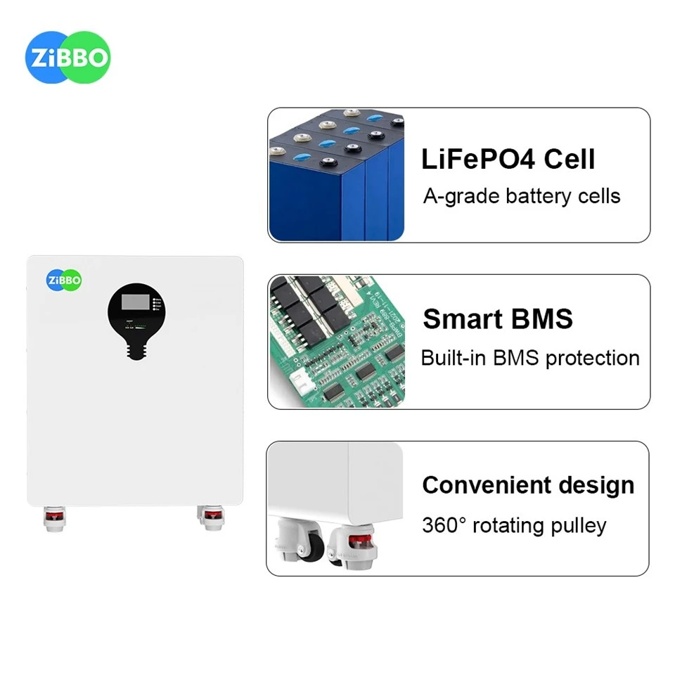 China Factory 51.2V 48V 200Ah LiFePO4 Lithium Battery Ground Type Home Energy Storage