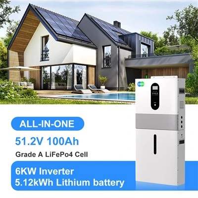 6KW off-grid hjem energilagringssystem 51.2v 100AH ​​alt-i-en lithiumbatteri